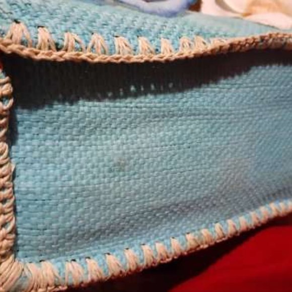 STRAW SPRING/SUMMER TOTE pre-owned/GORGEOUS - Picture 4 of 7